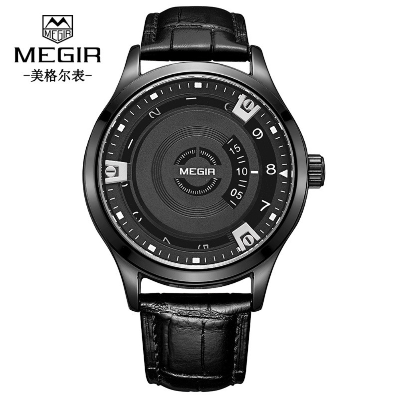 Luxury Watch Straps - MEGIR 男性腕時計高級レザーストラップスポーツミリタリーウォッチ男性時計防水カジュアルクォーツ腕時計リロイ Hombre 1067