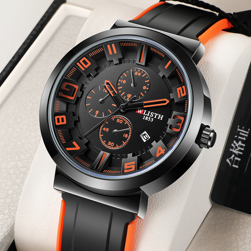 Luxury Watch Audemars Piguet - WLISTH レトロメンズ腕時計スポーツメンズ腕時計クォーツ時計防水腕時計ギフト男性用シリコーンストラップ Watche 高級
