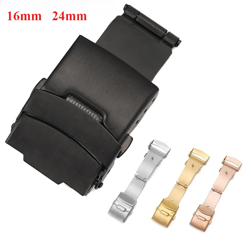 316L ソリッドステンレス鋼バックル 16 ミリメートル  - Luxury Watch Collection のレビューと価格