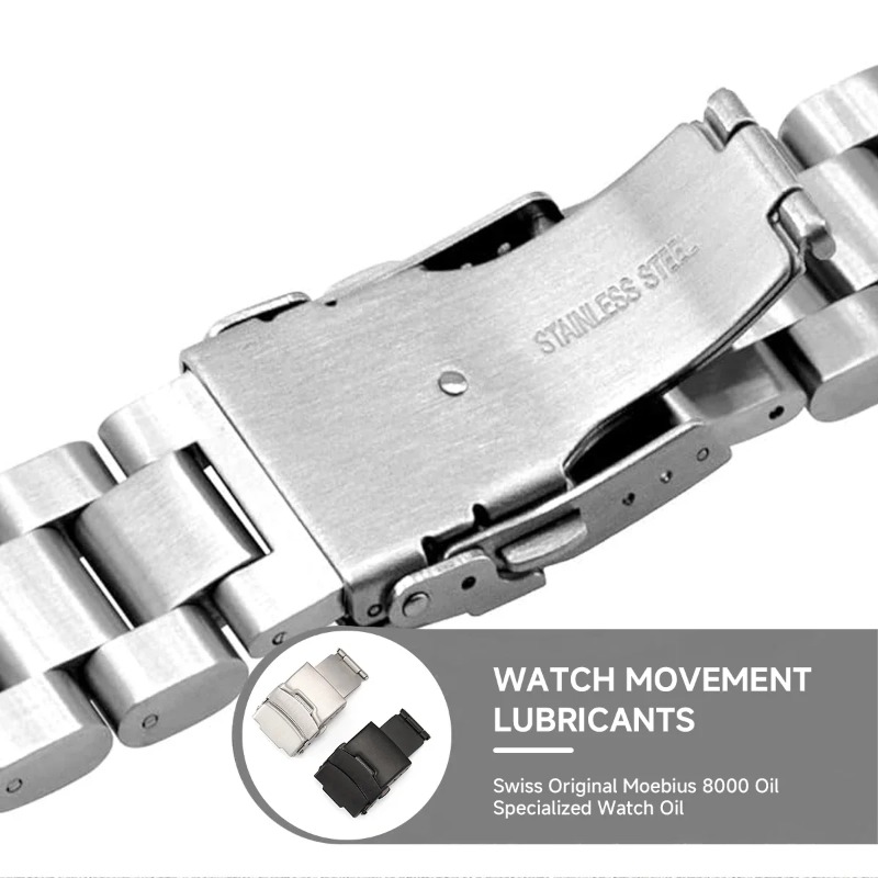 316L ソリッドステンレス鋼バックル 16 ミリメートル  - Luxury Watch Collection のレビューと価格