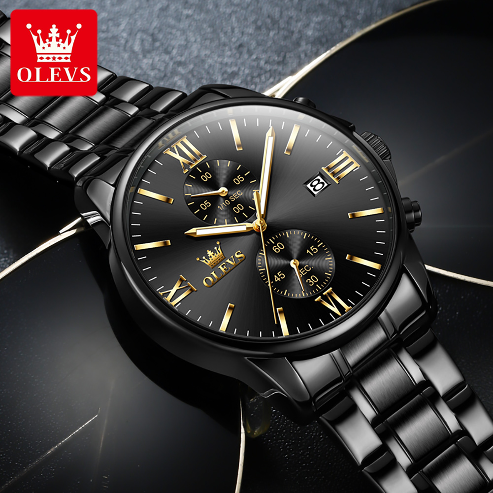 OLEVS 2886 クラシックブラッククォーツ時計男性用エ - Luxury Watch Exhibition のレビューと価格