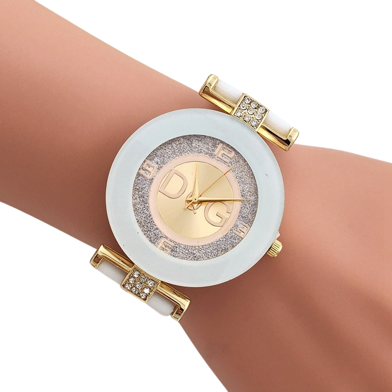 女性用高級腕時計 シリコンダイヤモンド 防水クォーツ腕時計  - Luxury Watch Collection のレビューと価格