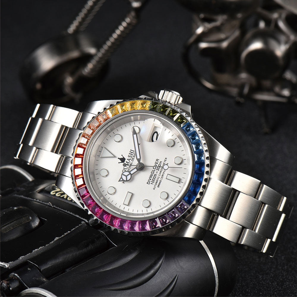 40mm 高級ダイビングメンズウォッチ NH35 ムーブメン - Luxury Watch Straps のレビューと価格
