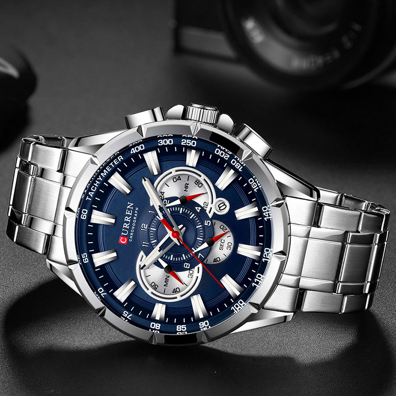 カレン-男性用腕時計,防水,ミリタリー,ステンレススチール, - Luxury Watch Exhibition のレビューと価格