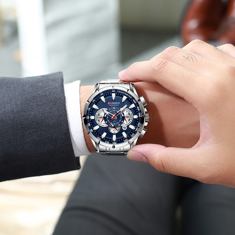 カレン-男性用腕時計,防水,ミリタリー,ステンレススチール, - Luxury Watch Exhibition のレビューと価格