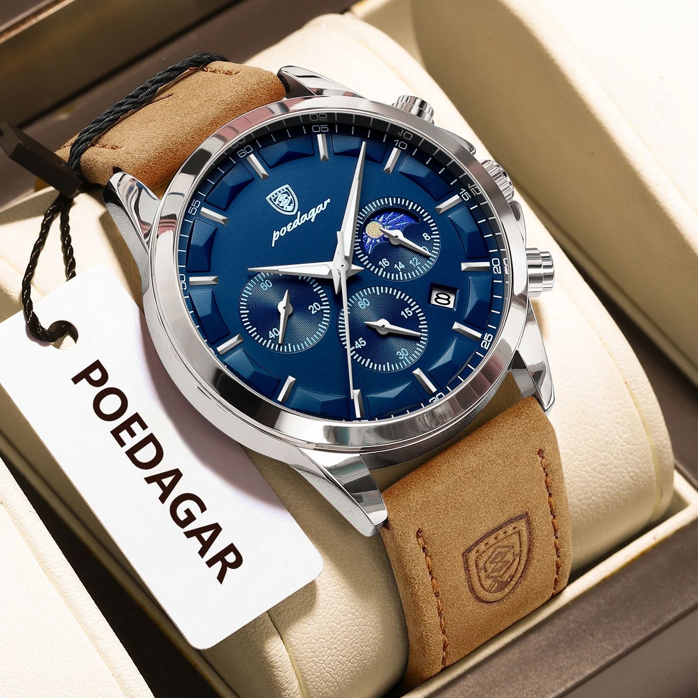 POEDAGAR 高級メンズ腕時計 防水クロノグラフ 夜光日 - Luxury Watch Audemars Piguet のレビューと価格