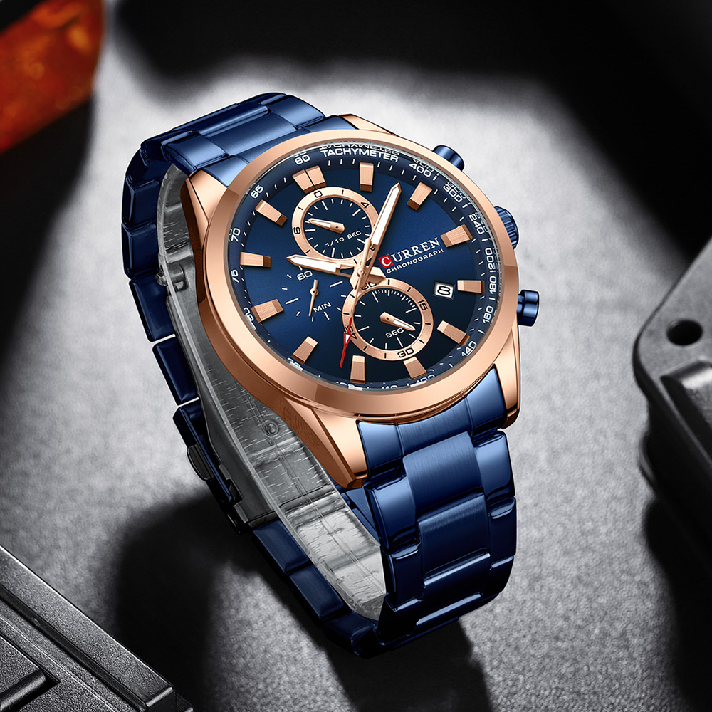 CURREN 高級ファッションクロノグラフ防水ステンレススチ - Luxury Watch Audemars Piguet のレビューと価格