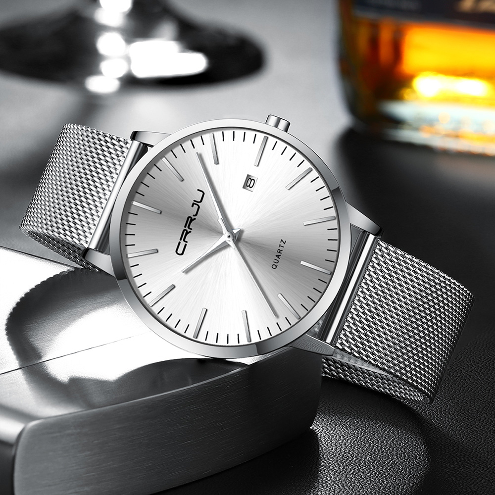 Crrju-メンズ防水超薄型クォーツ時計、シンプルな時計、ス - Luxury Watch Exhibition のレビューと価格