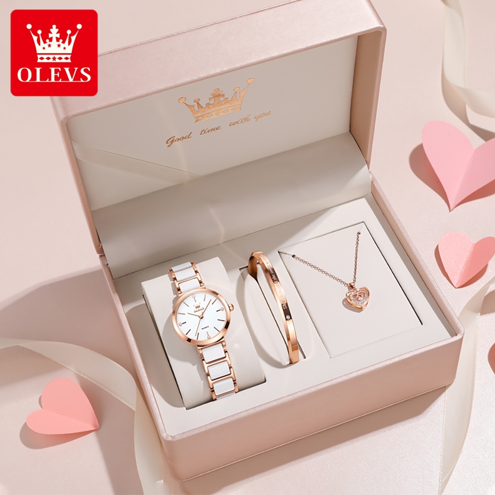 OLEVSレディース腕時計5877高級エレガントクォーツ腕時 - Luxury Watch Straps のレビューと価格