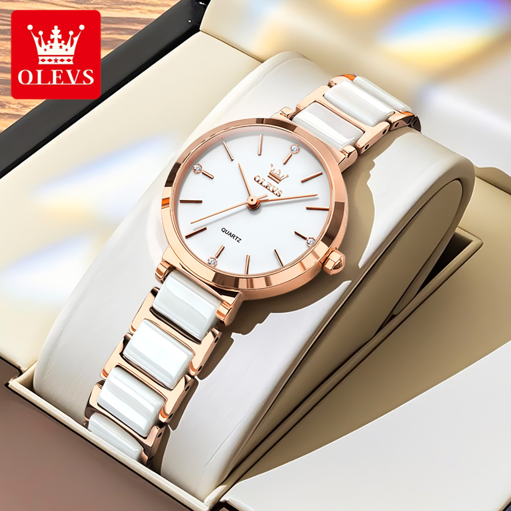 OLEVSレディース腕時計5877高級エレガントクォーツ腕時 - Luxury Watch Straps のレビューと価格