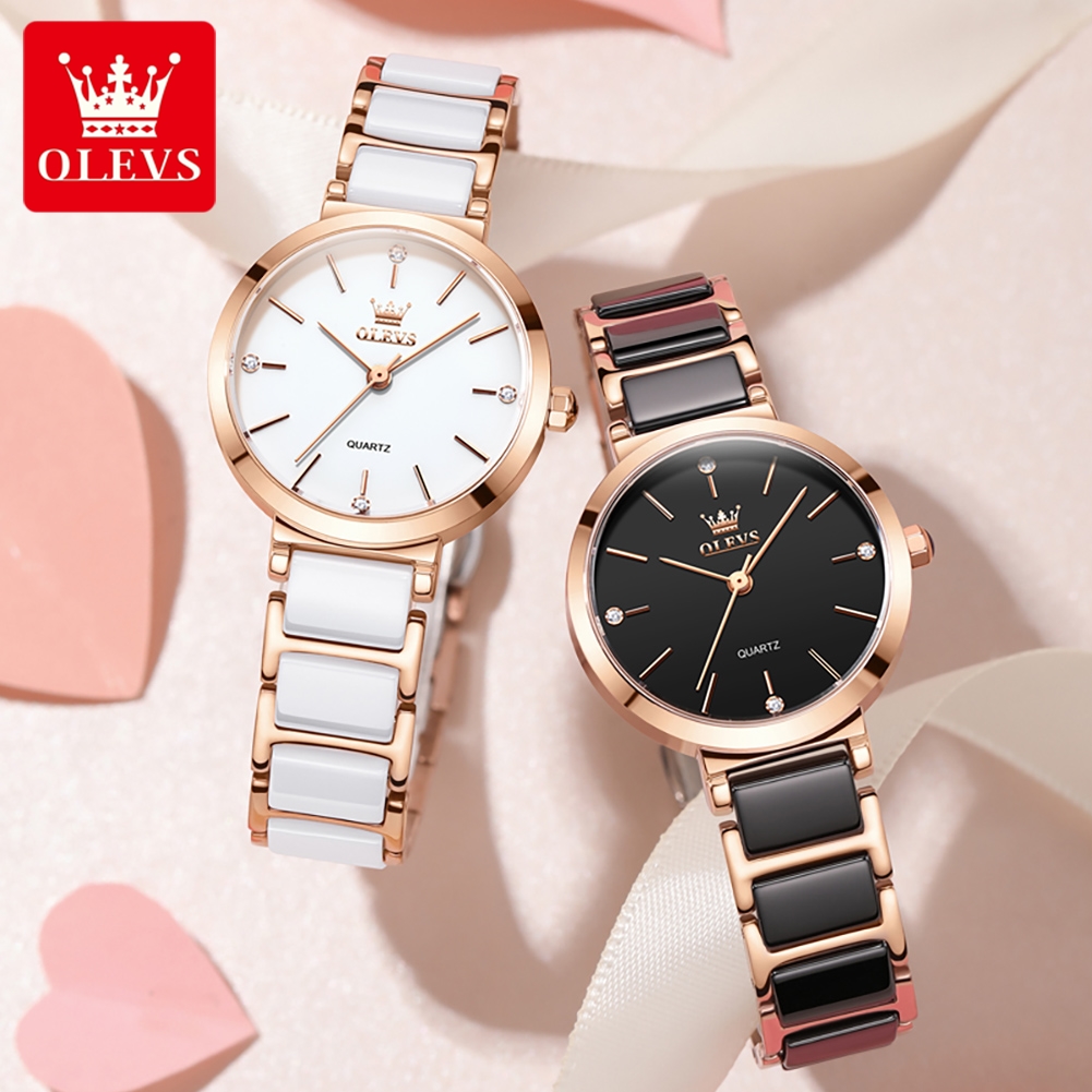 OLEVSレディース腕時計5877高級エレガントクォーツ腕時 - Luxury Watch Straps のレビューと価格