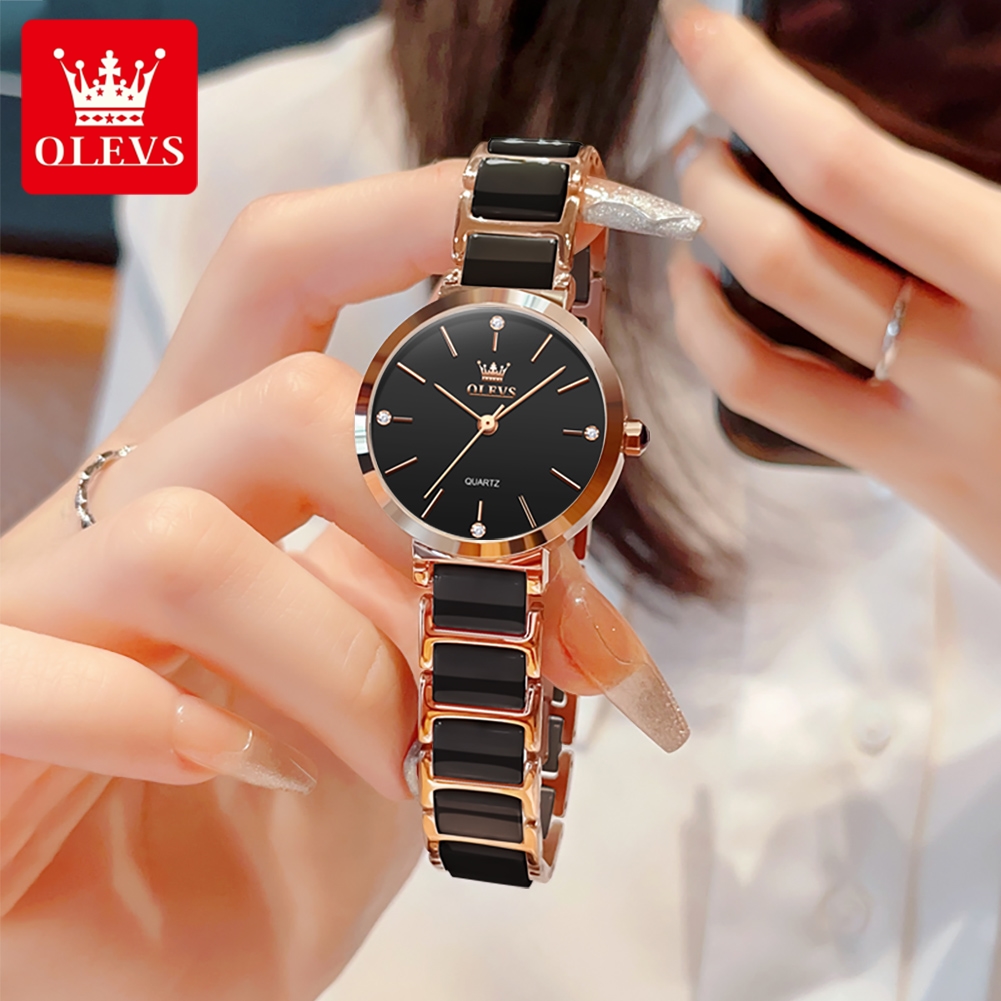 OLEVSレディース腕時計5877高級エレガントクォーツ腕時 - Luxury Watch Straps のレビューと価格