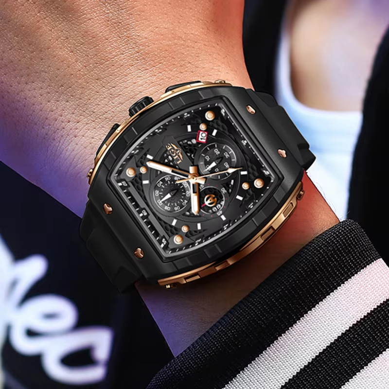 LIGEトップブランド高級メンズ腕時計、スクエアクォーツ腕時 - Luxury Watch Exhibition のレビューと価格
