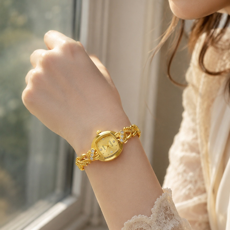 ファッション女性ジュエリーウォッチ高級ゴールドラインストーン - Luxury Watch And Jewelry Brand のレビューと価格