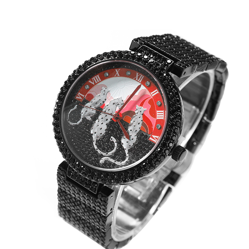 メンズ腕時計太陽とヒョウ柄クォーツ腕時計男性ヒップホップ高級 - Luxury Watch And Jewelry Brand のレビューと価格