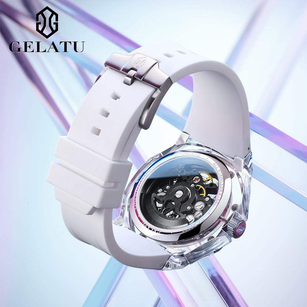 GELATU 8002 自動巻き機械式メンズ腕時計 スケルト - Luxury Watch Straps のレビューと価格