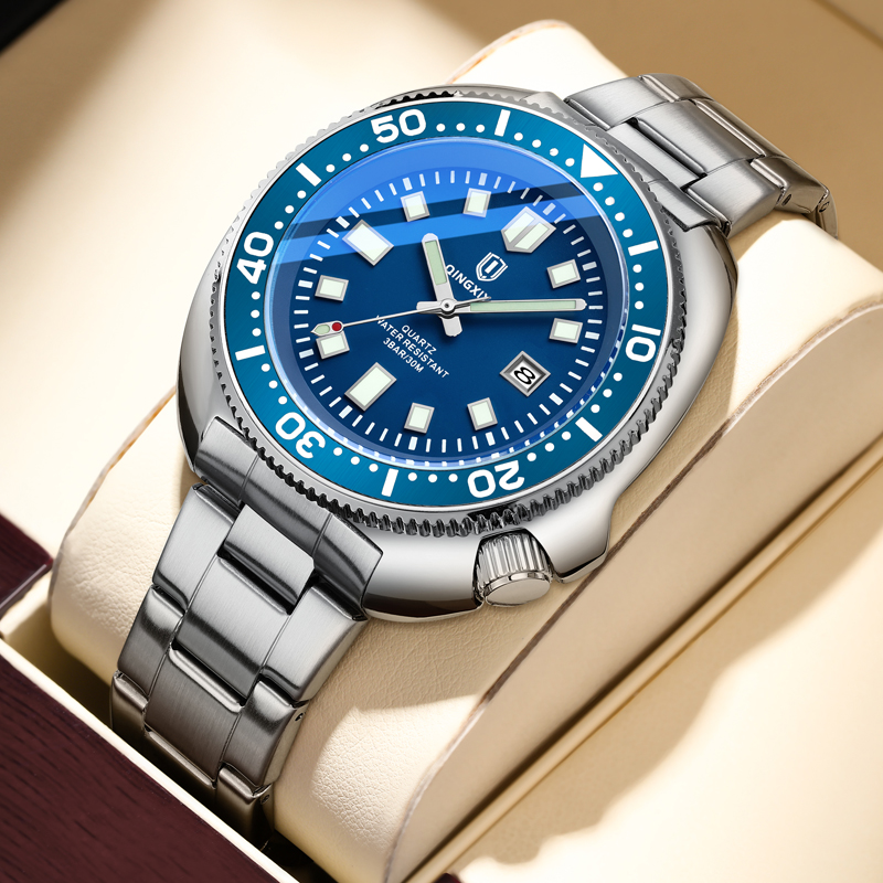 QINGXIYA ブランドファッションクラシックブルークォー - Luxury Watch Exhibition のレビューと価格